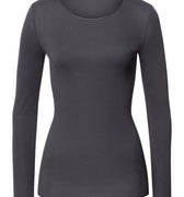 Cotton Seamless Cotton Knit Top | Black Pearl 71620-2183